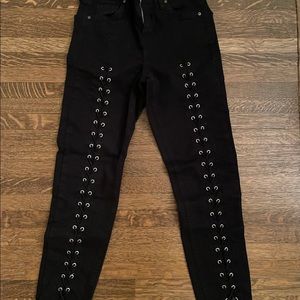 Topshop Jamie lace up jeans